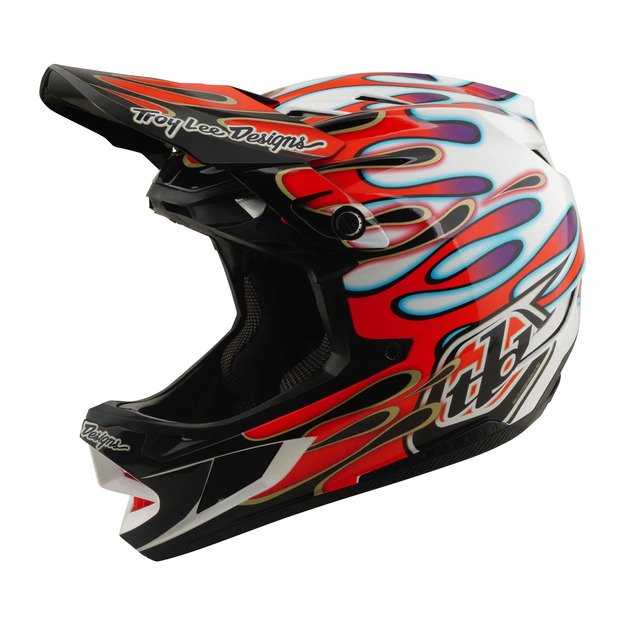 TLD HELMET D4 COMPOSITE MIPS OVERSPRAY WHITE / RED (14003000)