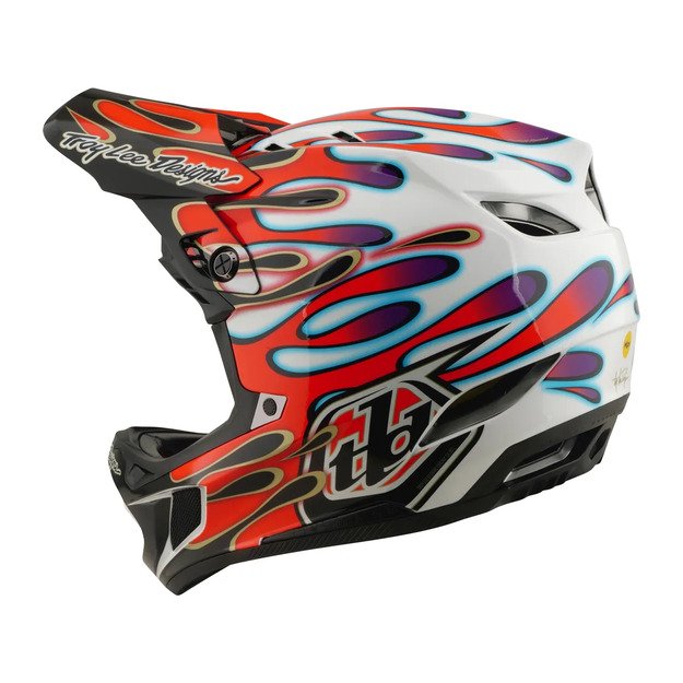 TLD HELMET D4 COMPOSITE MIPS OVERSPRAY WHITE / RED (14003000) 2
