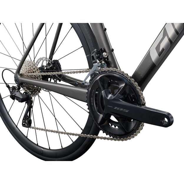 Plento dviratis GIANT TCR Advanced 2 KOM (2026) Stealth Chrome (L)
