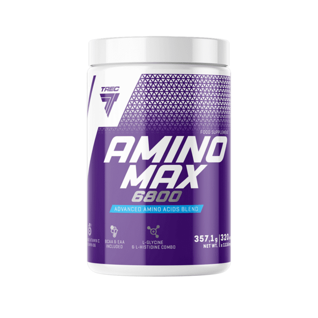 Itin grynos aminorūg&scaron;čių kapsulės TREC AMINO MAX 6800, 320 kapsulių