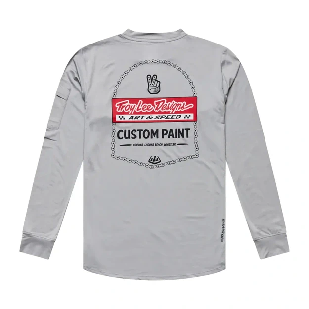 TLD MENS LONG SLEEVE JERSEY RUCKUS RIDE TEE CUSTOM PAINT MID GRAY (37142200)