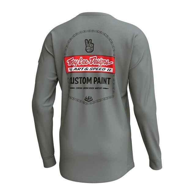 TLD MENS LONG SLEEVE JERSEY RUCKUS RIDE TEE CUSTOM PAINT MID GRAY (37142200)
