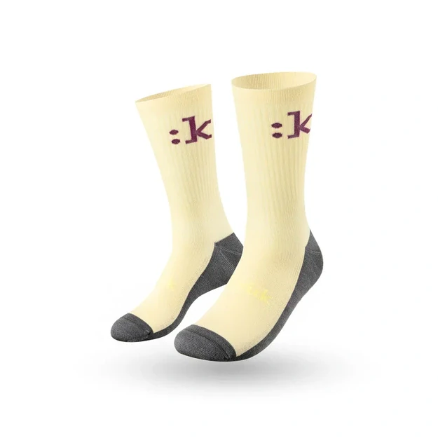 FIZIK kojinės OFF-ROAD CREAM/PURPLE (FZSOCKOFA02135)