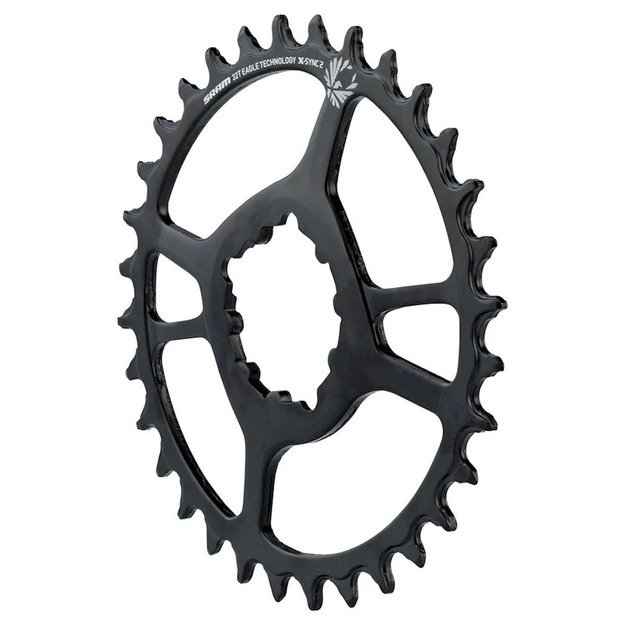 Žvaigždė priekinė SRAM 34T, X-Sync 2 aliuminė (juoda)  1