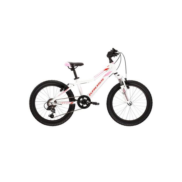 KROSS Lea Mini 2.0 Vaikiškas Dviratis whi_red_pin g (20 ) 