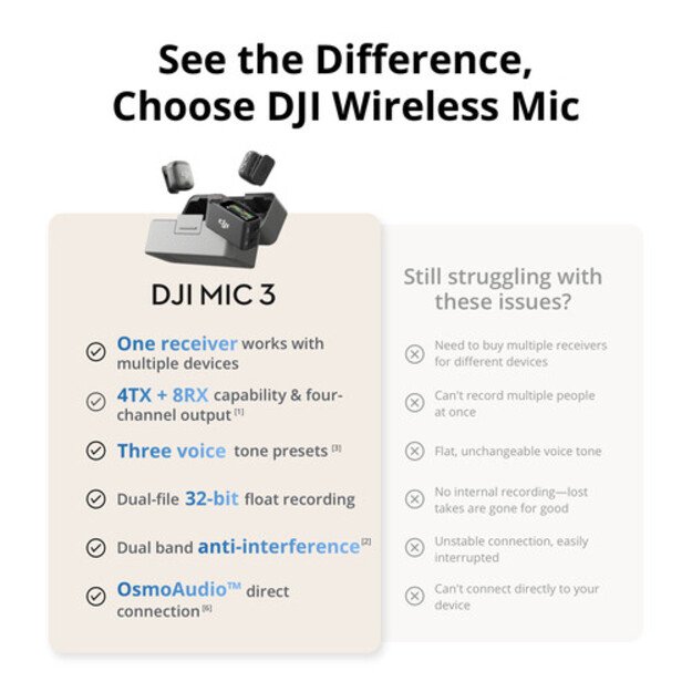 DJI mikrofonas MIC 3 (1TX1RX) 7