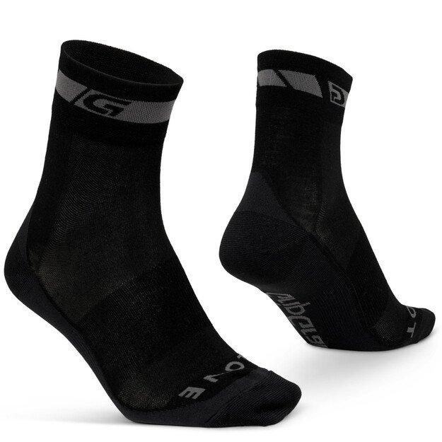 GripGrab Merino Regular Cut kojinės | Black