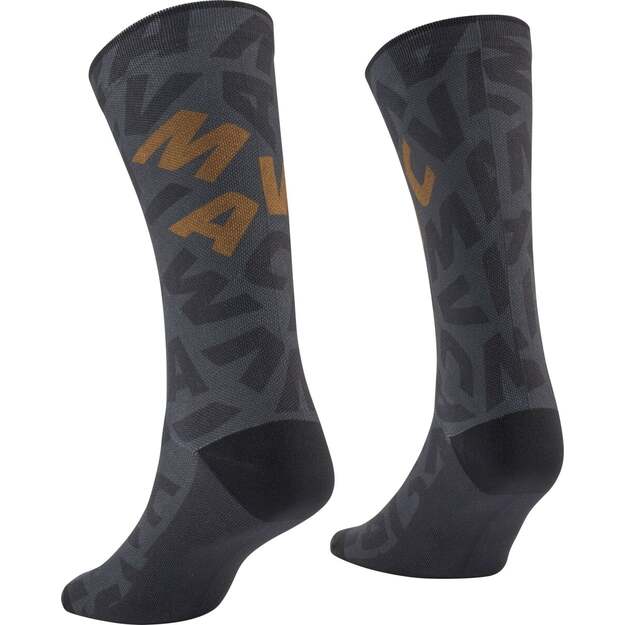 MAVIC SOCK AKSIUM GRAPHIC BLACK BRONZE (G000277) 1