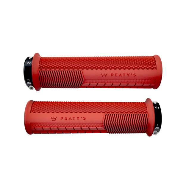 PEATY S GRIPS MONARCH KNURL THICK RED (PGM-KNL-THK-RED-1)