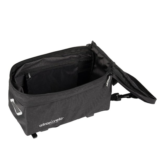 Krepšys ant bagažinės AtranVelo ZAP EASY // 11L, 17x25x31 cm, AVS fiksacija, Water-Proof (juoda)  3