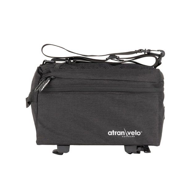 Krepšys ant bagažinės AtranVelo ZAP EASY // 11L, 17x25x31 cm, AVS fiksacija, Water-Proof (juoda)  1