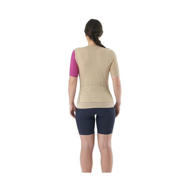 MAVIC WOMENS SHORT SLEEVE JERSEY ESSENTIAL WHITE PEPPER/FUCHSIA (T000588) 4