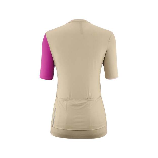 MAVIC WOMENS SHORT SLEEVE JERSEY ESSENTIAL WHITE PEPPER/FUCHSIA (T000588) 1