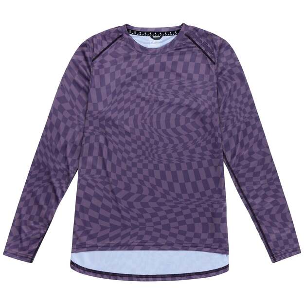 TLD WOMENS LS JERSEY LILIUM TWISTED CHECKERS DEEP PURPLE (35851601)