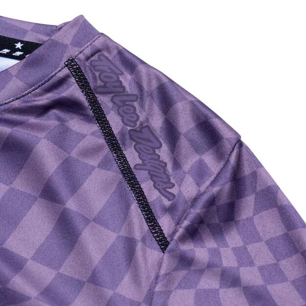 TLD WOMENS LS JERSEY LILIUM TWISTED CHECKERS DEEP PURPLE (35851601) 2