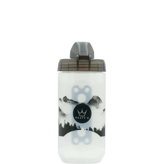 PEATY S X FIDLOCK LOCKIN BOTTLE MOUNTAINS CLEAR 450 ML (PBTL-MTN-CLR-450-12)
