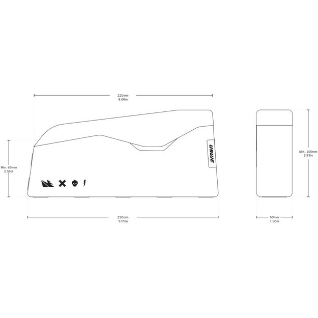 Uswe Top Tube krepšiukas ant dviračio rėmo (Magnetinis) 1.2l 3