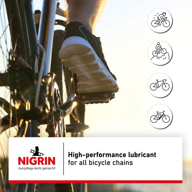 Tepalas grandinei NIGRIN BIKE-CARE // 100 ml, E-bike tinka 2