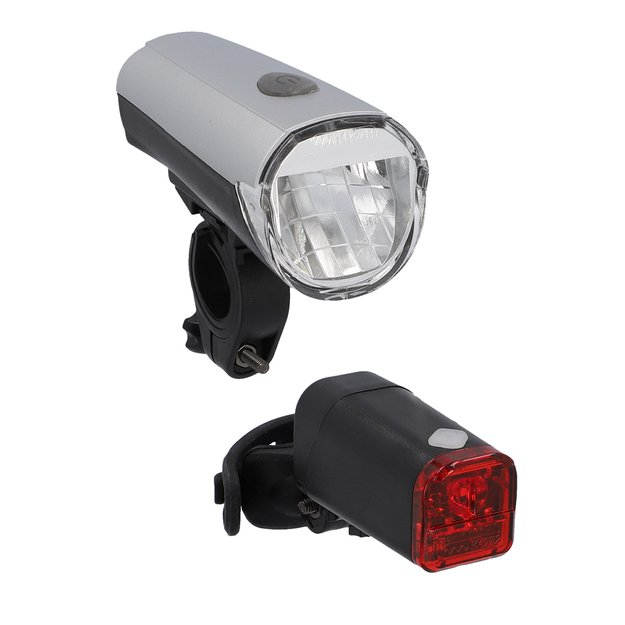 Žibintų komplektas Fischer LED // 30/15 Lux, su baterijomis