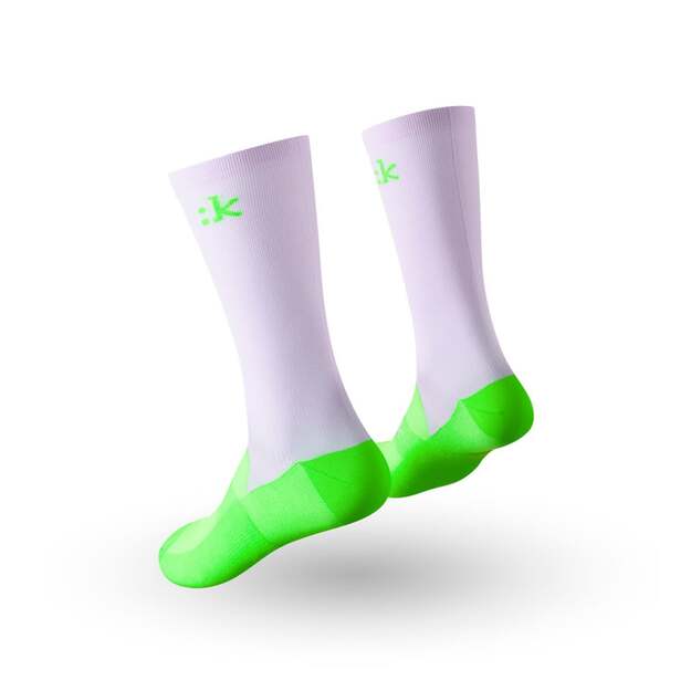 FIZIK PONOŽKY PERFORMANCE LILIAC/NEON GREEN (FZSOCKROA0385D) 1