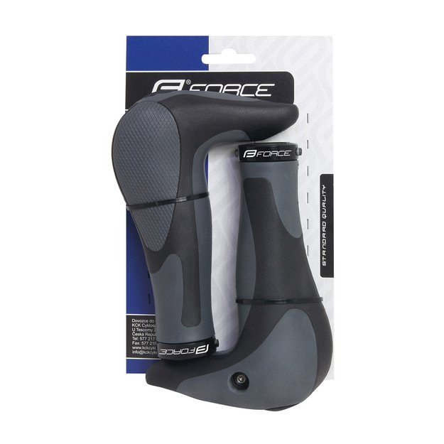 Rankenos su integruotais vairo galais FORCE Gel 113x22,2mm (juoda/pilka) 1