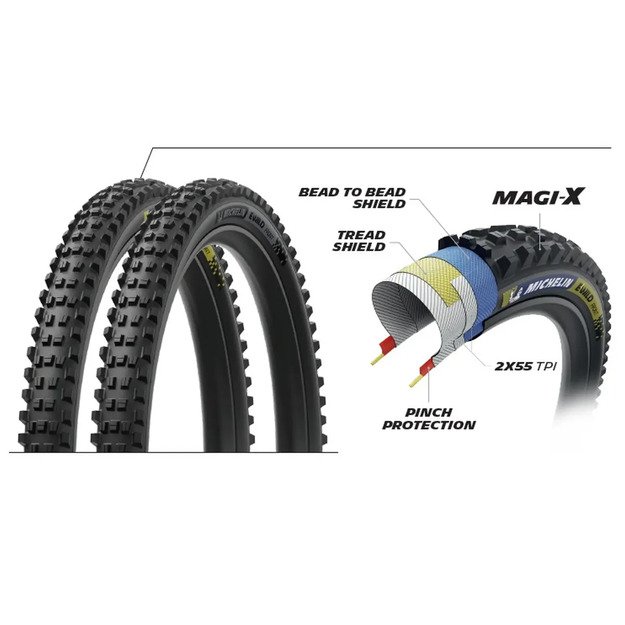 MICHELIN TIRE E-WILD FRONT 29x2.40 RACING LINE DARK FOLDABLE MAGI-X TS TLR (819950) 2