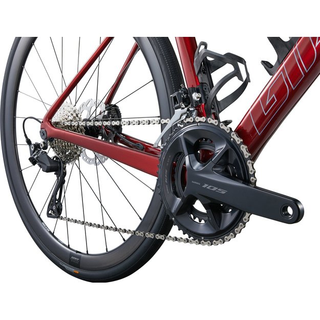 Plento dviratis GIANT Defy Advanced Pro 2, anglies pluošto/sangrijos spalvos