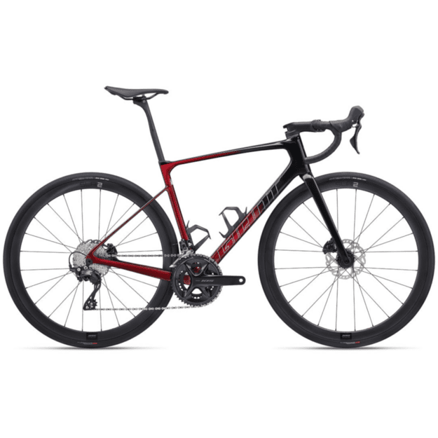Plento dviratis GIANT Defy Advanced Pro 2, anglies pluošto/sangrijos spalvos
