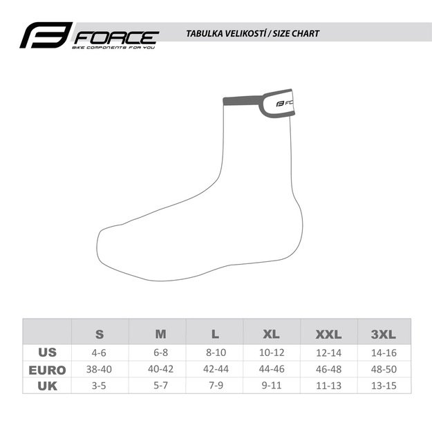 Antbačiai FORCE Neoprene (juodi) 40-42 (M) 1