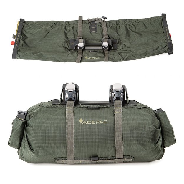 Dviračio krep&scaron;ys ant vairo Acepac Bar Roll MKIII // 8/16 l (30-60 cm) (žalias/pilkas) 2