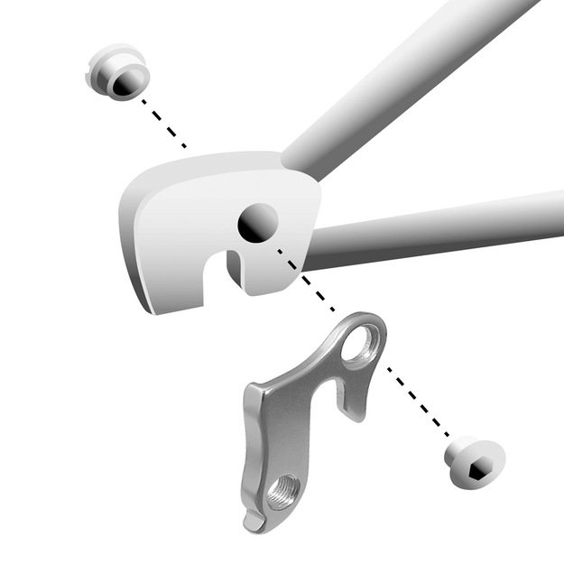 Galinio perjungiklio auselė GH-009 M8x0,75 su varžtu 1