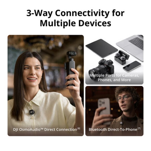 DJI mikrofonai MIC 3 (2TX1RX) 7