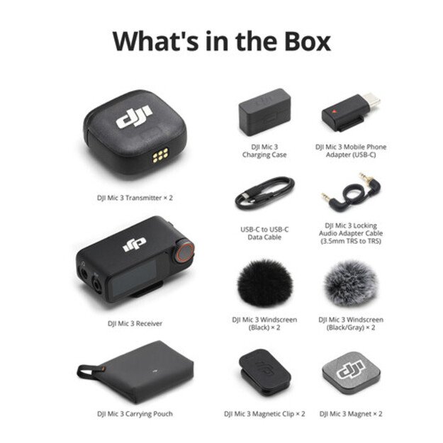 DJI mikrofonai MIC 3 (2TX1RX) 9