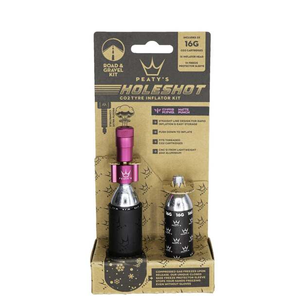 CO2 pompa PEATY S HOLESHOT CO2 TYRE INFLATOR - ROAD & GRAVEL (16G) - PUNCH (PPR-HTI-RAG-PUN-12) 1