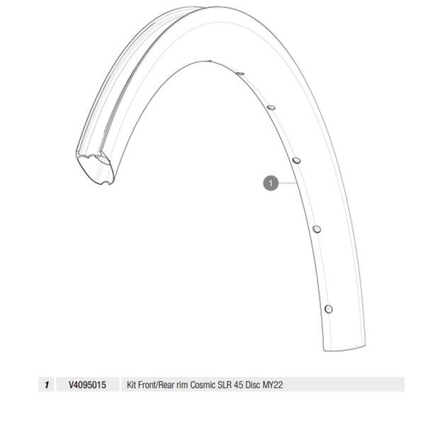 MAVIC KIT FRONT/REAR RIM COSMIC SLR 45 DISC MY22 (V4095015)