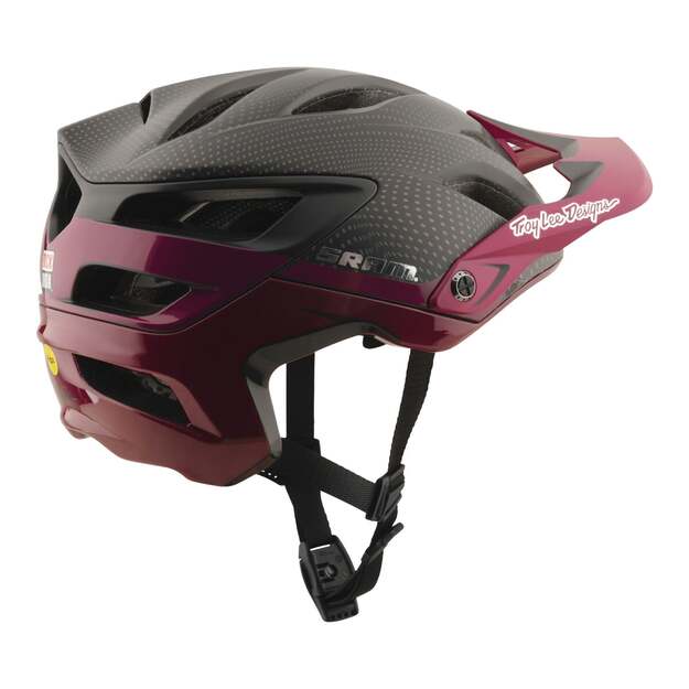 TLD HELMET A3 TROY LEE DESIGNS X SRAM RADIOSCAPE BLK / BERRY (15095500) 1