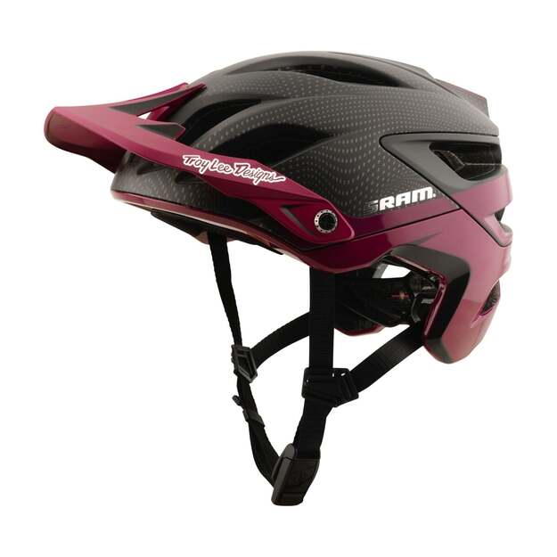 TLD HELMET A3 TROY LEE DESIGNS X SRAM RADIOSCAPE BLK / BERRY (15095500) 2