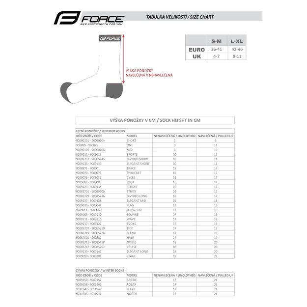 Kojinės trumpos FORCE NORTH, (juodos) 42-47 (L-XL) 2