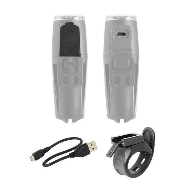 Priekinis žibintas FORCE Shark 500 USB (juodas) 2
