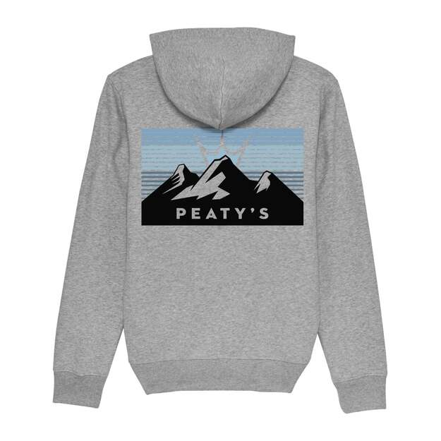 PEATY S PUBWEAR CREW HOODY - 3 PEAKS SUNRISE / HEATHER GREY (PPW-24-HDY-3PS-GRY)