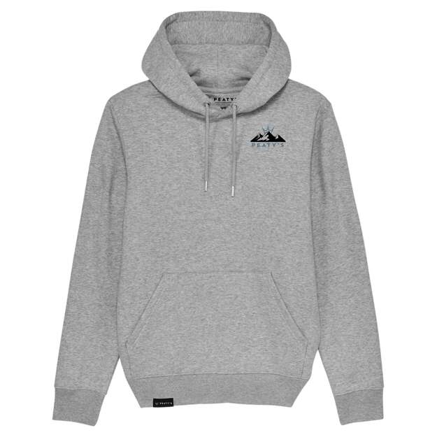 PEATY S PUBWEAR CREW HOODY - 3 PEAKS SUNRISE / HEATHER GREY (PPW-24-HDY-3PS-GRY) 1