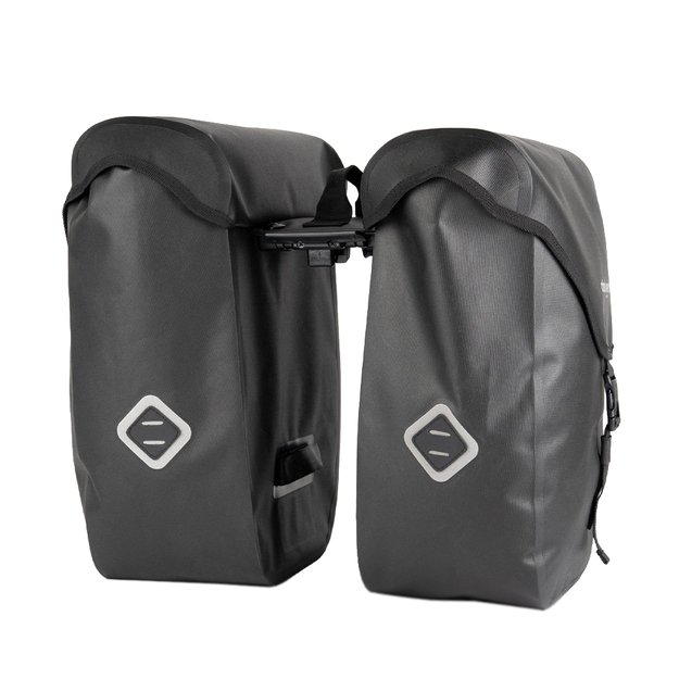 Šoniniai krepšiai ant bagažinės AtranVelo ZAP PLUS WP // 2 x 27L, 20x41x34 cm, Water-Proof (juoda)