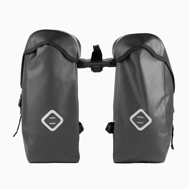 Šoniniai krepšiai ant bagažinės AtranVelo ZAP PLUS WP // 2 x 27L, 20x41x34 cm, Water-Proof (juoda) 1