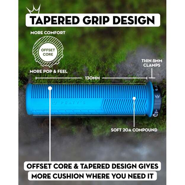 PEATY S GRIPS MONARCH KNURL THICK SLATE (PGM-KNL-THK-SLT-1) 4