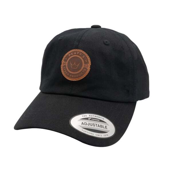 PEATY S PUBWEAR PUBWEAR 6 PANEL CAP - SPEED PRODUCTS BADGE BLACK (PPW-6PL-SPB-BLK)
