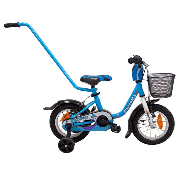 Vaikiškas dviratis 4KIDS Funzy Droco 12  (plieninis, mėlynas)