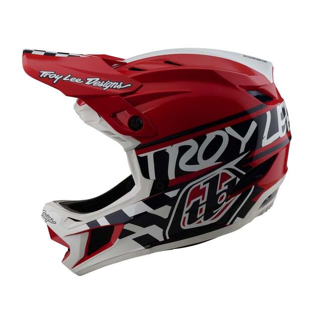 TLD HELMET D4 POLYACRYLITE FIFTY-50 WHITE / RED (17435601)