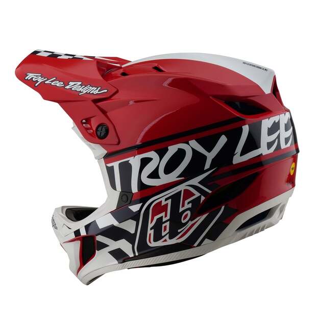 TLD HELMET D4 POLYACRYLITE FIFTY-50 WHITE / RED (17435601) 1