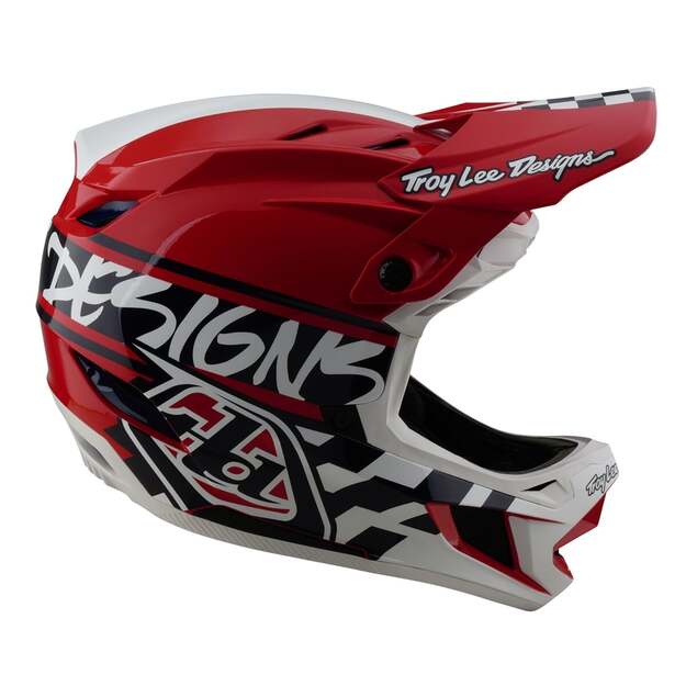 TLD HELMET D4 POLYACRYLITE FIFTY-50 WHITE / RED (17435601) 4