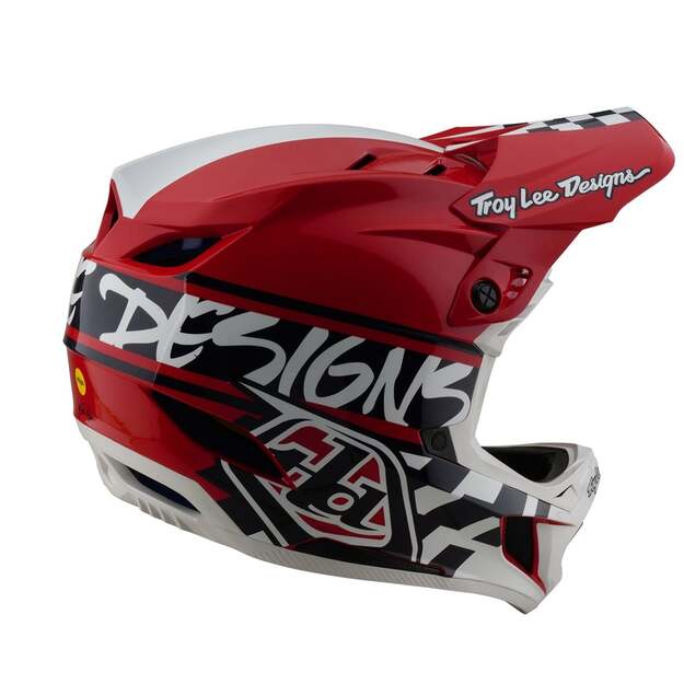 TLD HELMET D4 POLYACRYLITE FIFTY-50 WHITE / RED (17435601) 3